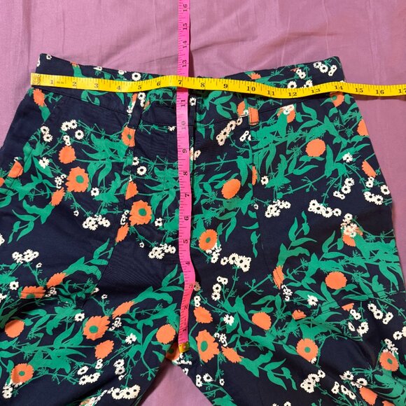 People Tree Claudia Marigold Leaf Print Trousers Organic Cotton size 8 - Picture 5 of 14